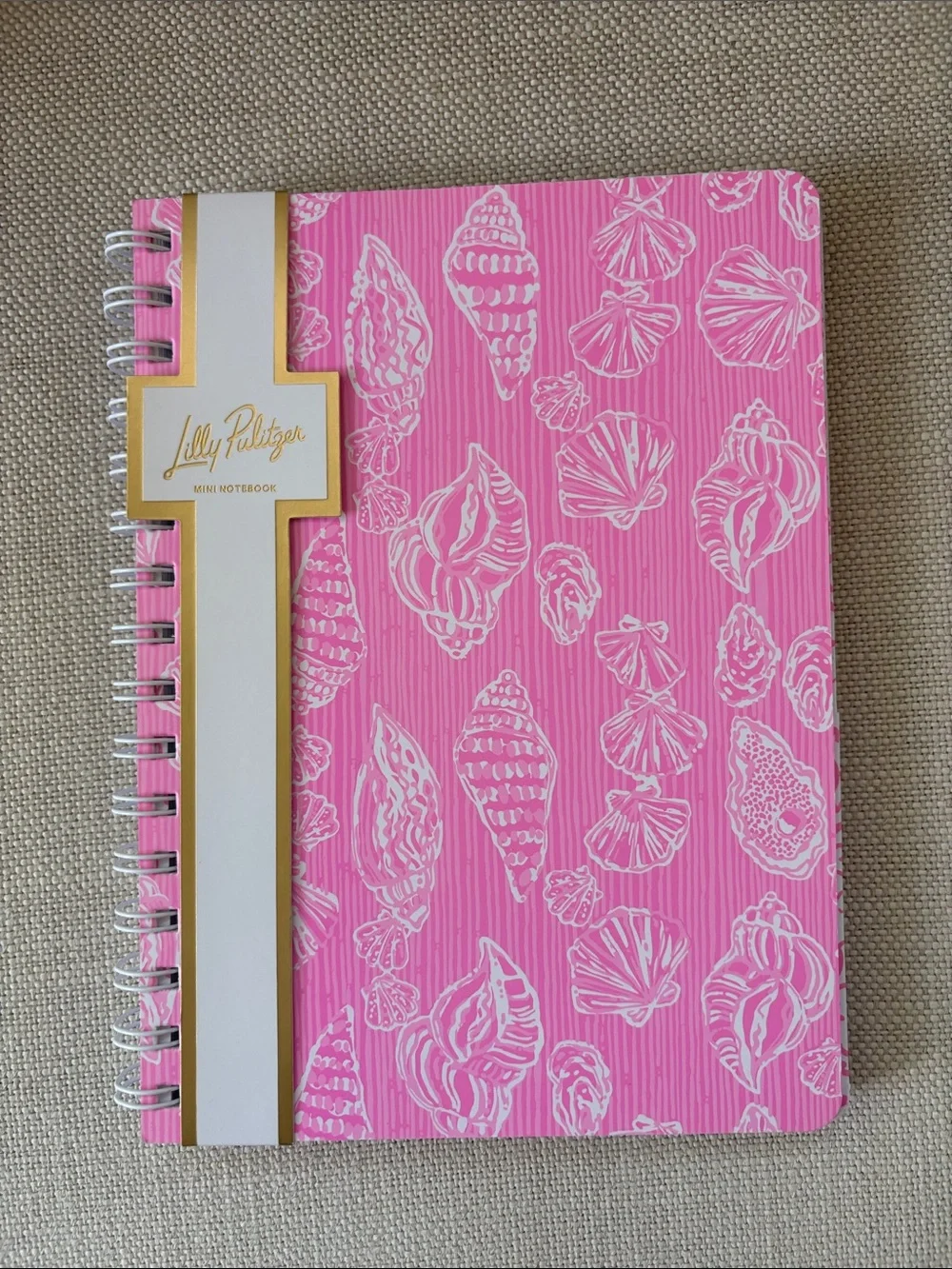 Lilly Pulitzer Navy, Pink & Teal Wave Print Folio Sleeve & Mini Notebook NWOT
